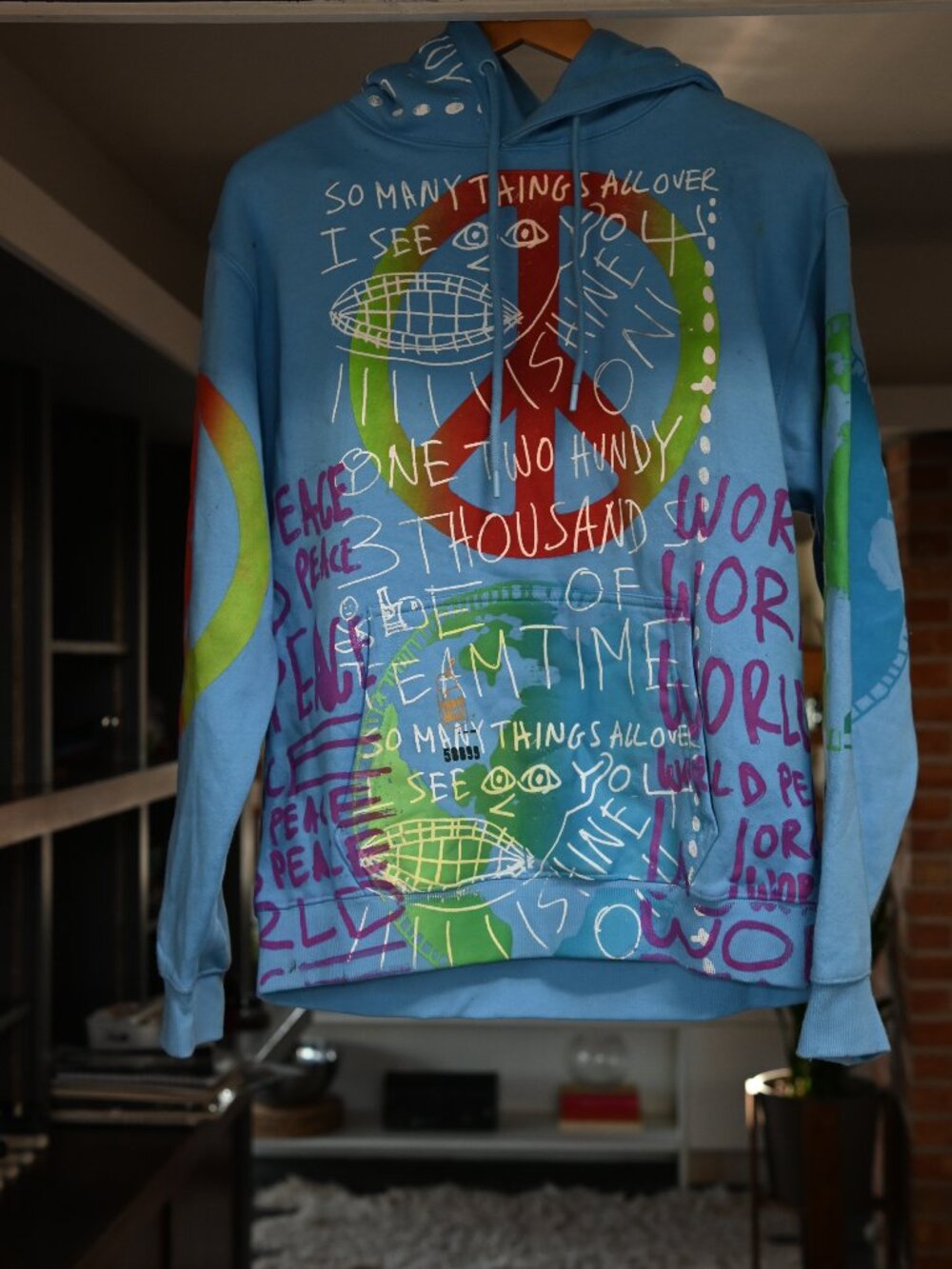 Snow milk hoodie sweatshirt serial number 58099 New without tags blue medium